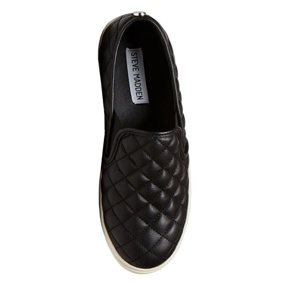 Steve Madden Ecemtrcq Black Slip On Sneakers - Size 10 - Picture 3 of 8